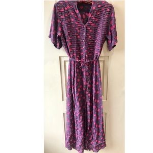 💜 VINTAGE 💜 April Cornell Floral Wrap Dress